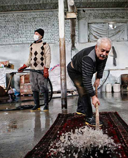 شستشوی سنتی قالی در قالیشویی پارک وی